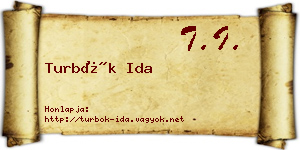 Turbók Ida névjegykártya