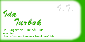 ida turbok business card
