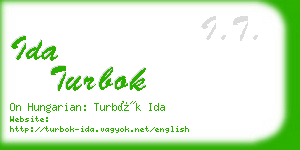 ida turbok business card